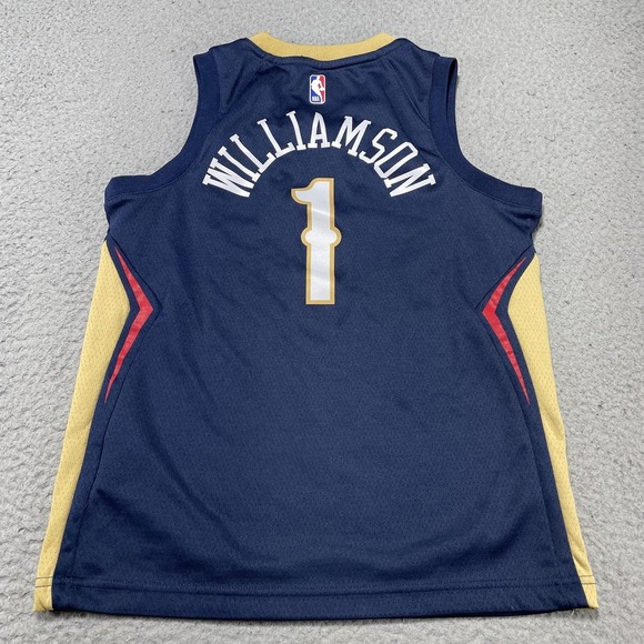 New Orleans Pelicans Jersey Youth Medium NBA Basketball Zion Williamson 1 Nike - Picture 5 of 12
